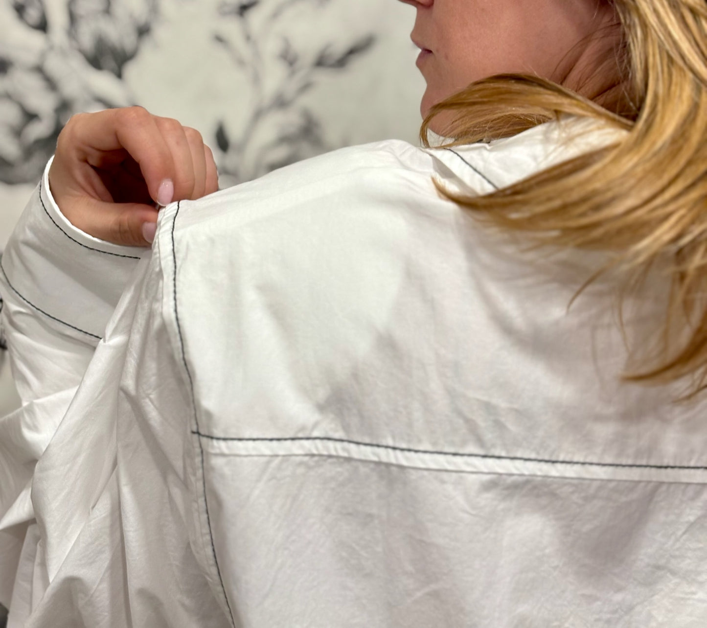 Chemise oversize à épaulettes