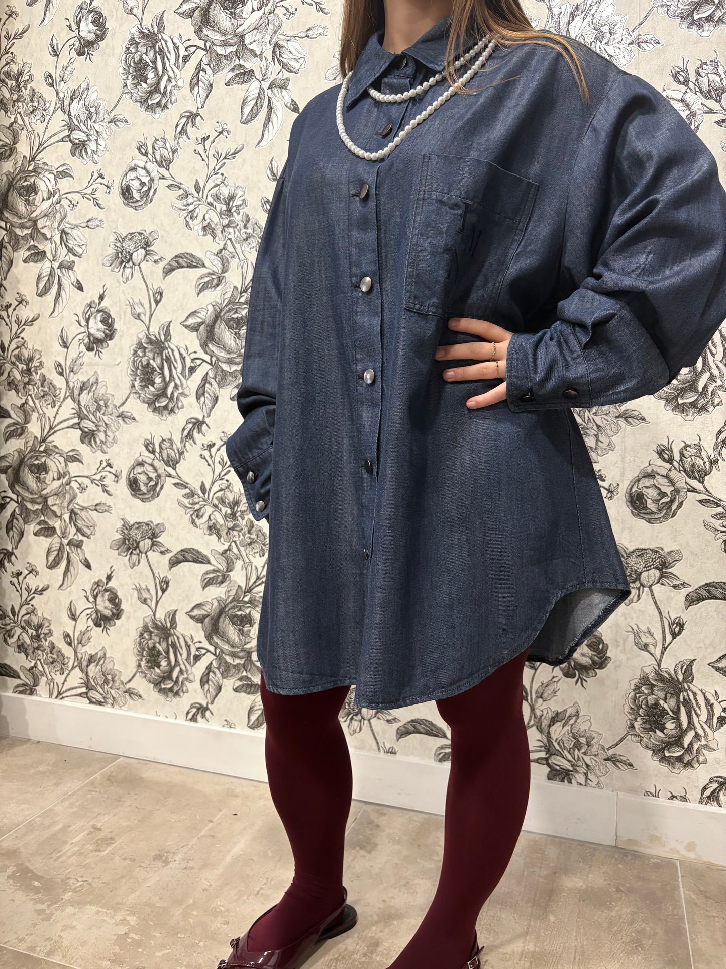 Robe chemise en denim