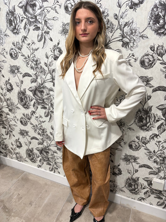 Blazer oversize Blanc